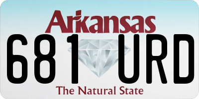AR license plate 681URD
