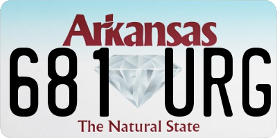 AR license plate 681URG