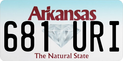 AR license plate 681URI