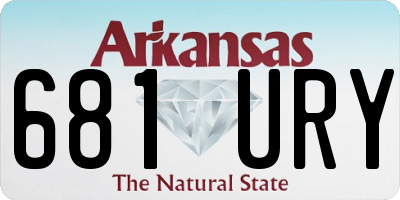 AR license plate 681URY