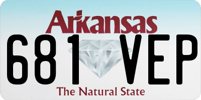 AR license plate 681VEP