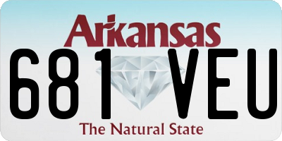 AR license plate 681VEU