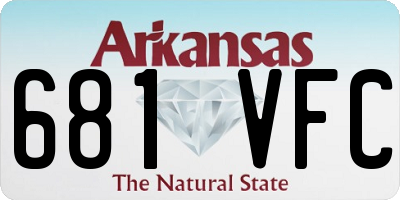 AR license plate 681VFC