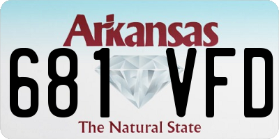 AR license plate 681VFD