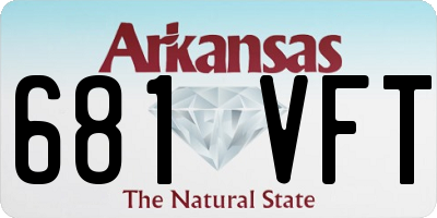 AR license plate 681VFT