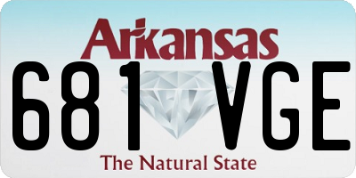 AR license plate 681VGE