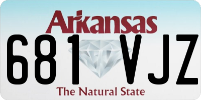 AR license plate 681VJZ