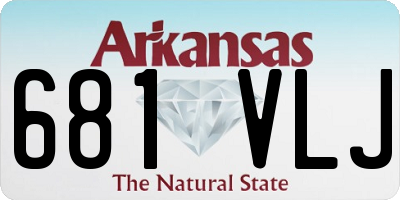 AR license plate 681VLJ
