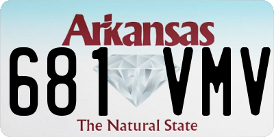AR license plate 681VMV