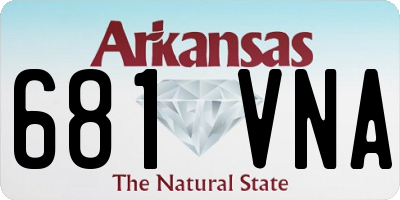 AR license plate 681VNA