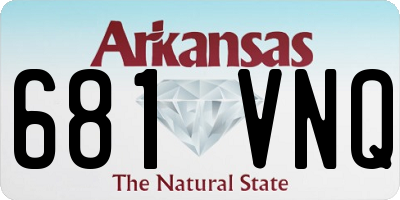 AR license plate 681VNQ