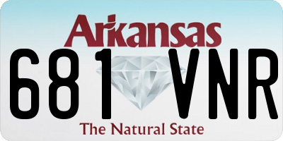 AR license plate 681VNR