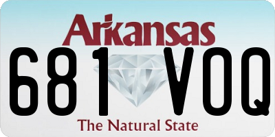 AR license plate 681VOQ