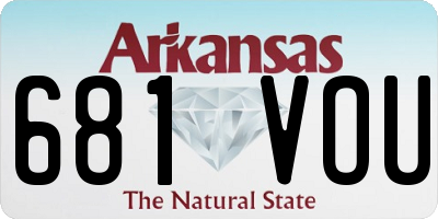 AR license plate 681VOU