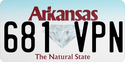 AR license plate 681VPN