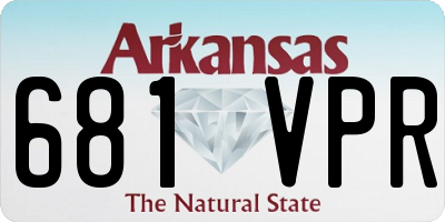 AR license plate 681VPR