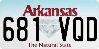 AR license plate 681VQD