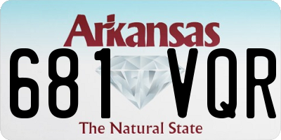 AR license plate 681VQR