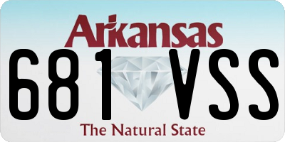 AR license plate 681VSS
