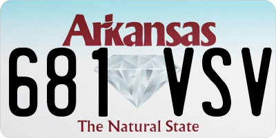 AR license plate 681VSV