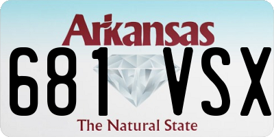 AR license plate 681VSX
