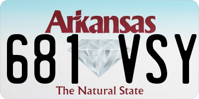 AR license plate 681VSY