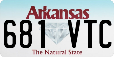 AR license plate 681VTC