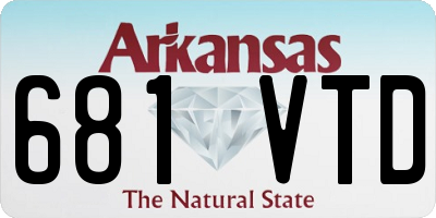 AR license plate 681VTD