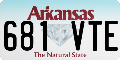 AR license plate 681VTE
