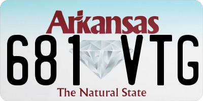 AR license plate 681VTG