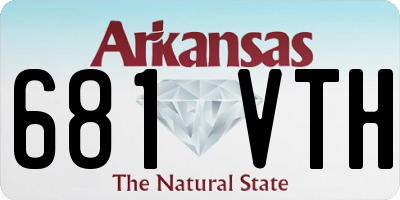 AR license plate 681VTH