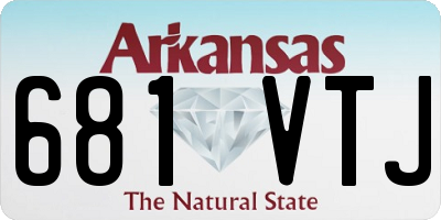 AR license plate 681VTJ
