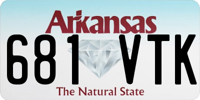 AR license plate 681VTK