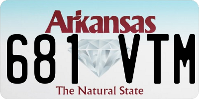 AR license plate 681VTM
