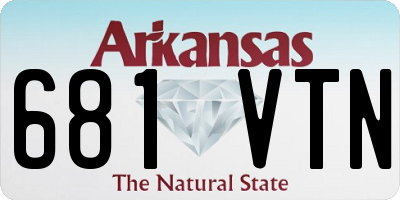 AR license plate 681VTN
