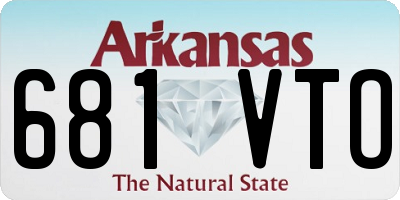 AR license plate 681VTO