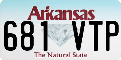 AR license plate 681VTP