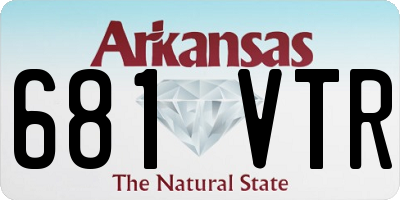 AR license plate 681VTR