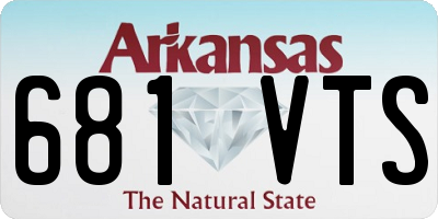 AR license plate 681VTS
