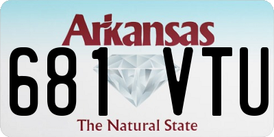 AR license plate 681VTU