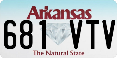 AR license plate 681VTV