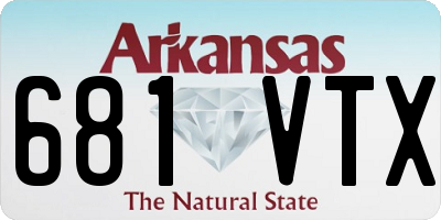 AR license plate 681VTX