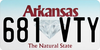 AR license plate 681VTY