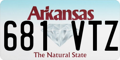 AR license plate 681VTZ