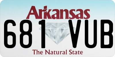AR license plate 681VUB