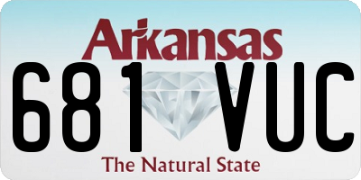 AR license plate 681VUC