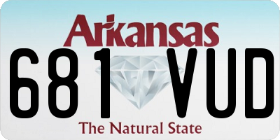 AR license plate 681VUD