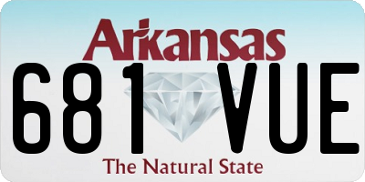 AR license plate 681VUE