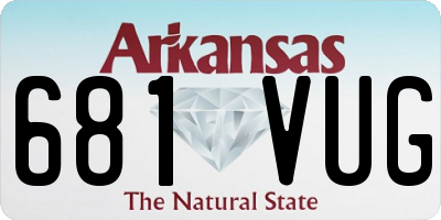 AR license plate 681VUG