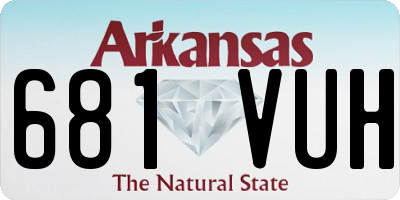 AR license plate 681VUH